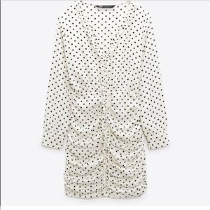 Zara black white polka dot dress, brand new never worn! Still has tags